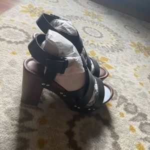 Lane Bryant size 10 black strap Heels